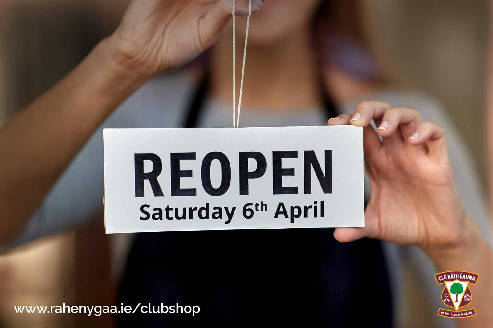 Club Shop Reopens Saturday 6th April