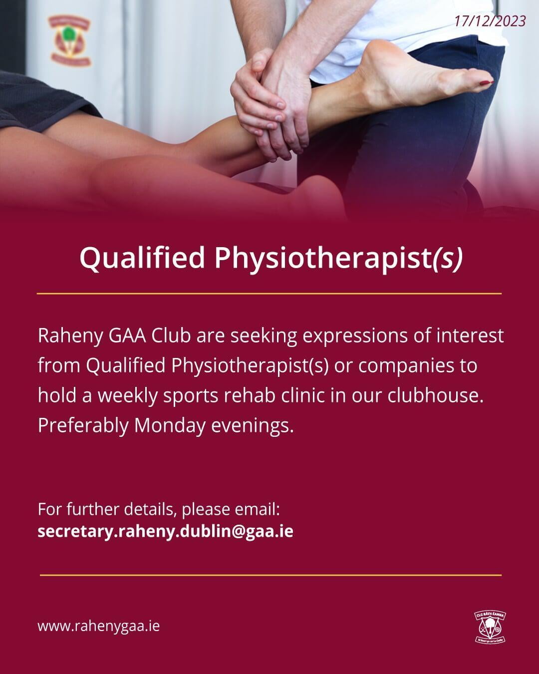 Qualified Physiotherapist(s)