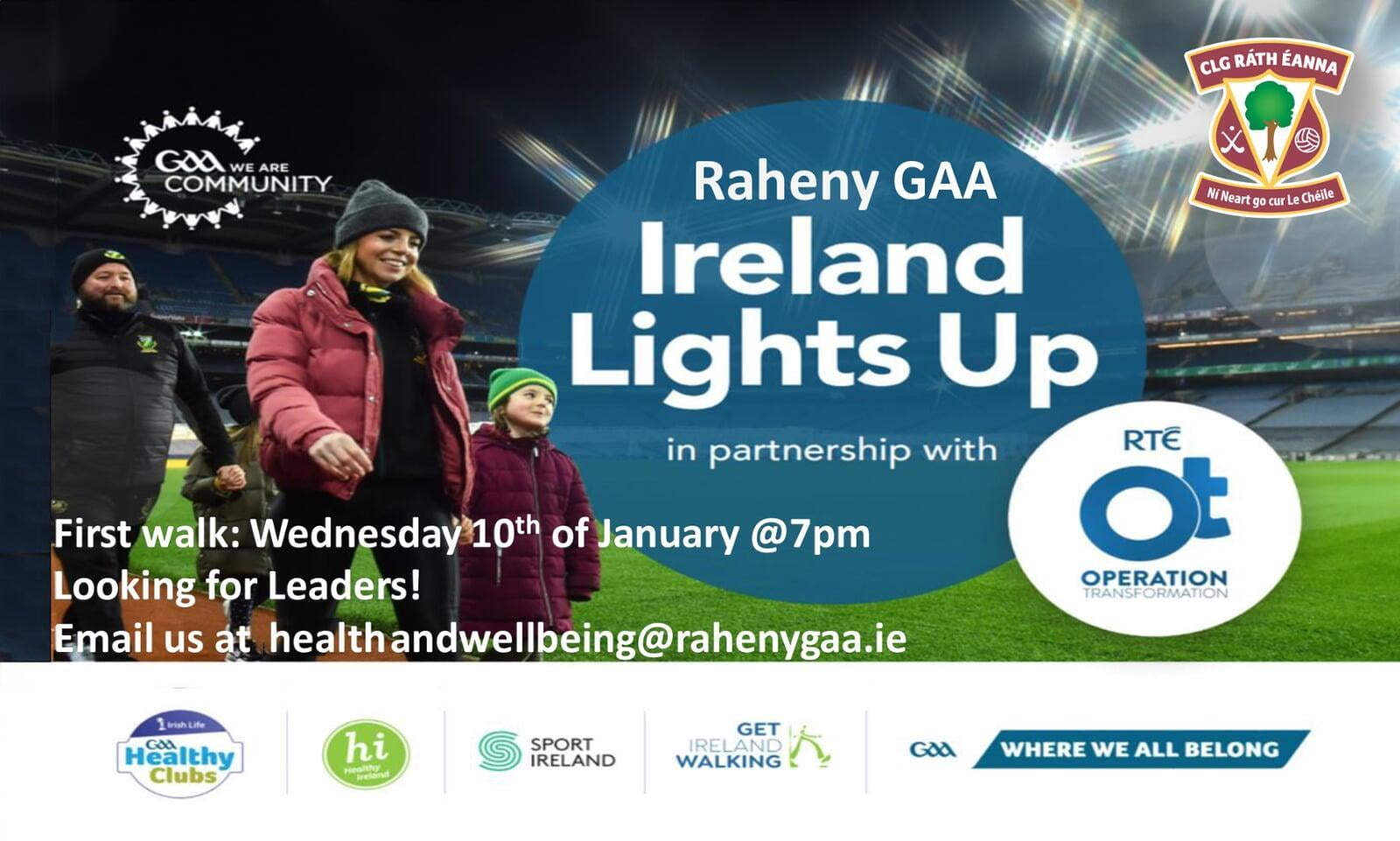 Raheny GAA and Ireland Lights Up